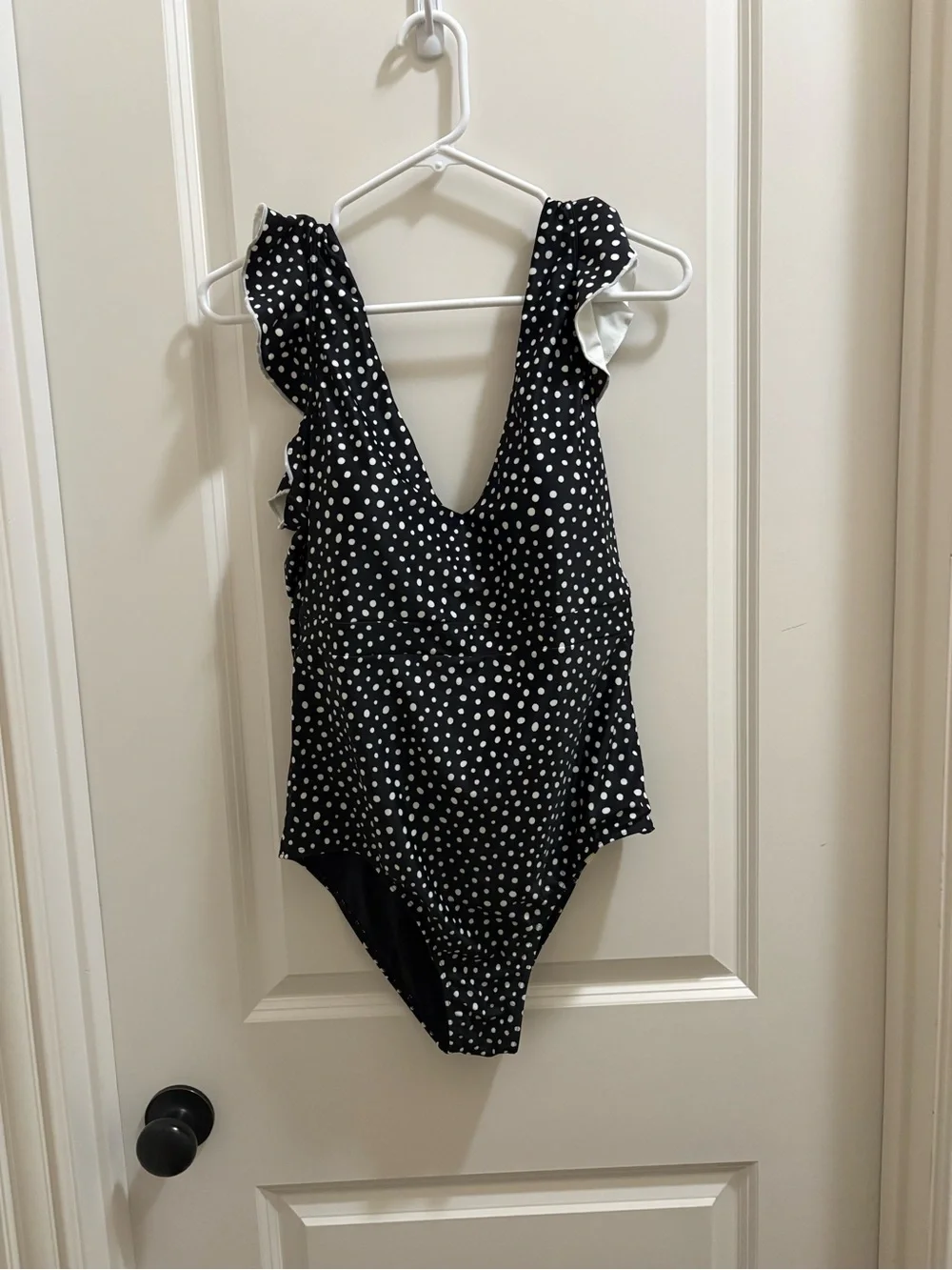 Summersalt Womens The Ruffle Backflip One-Piece Swimsuit On The Dot US Sz 12 - Picture 2 of 5